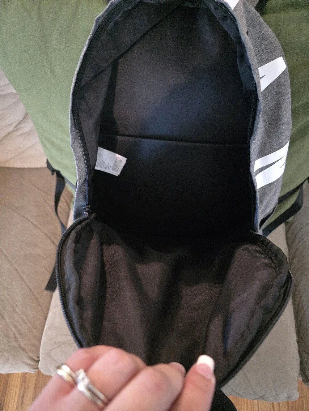 Jordan Grey Jumpman Backpack with Red Tag